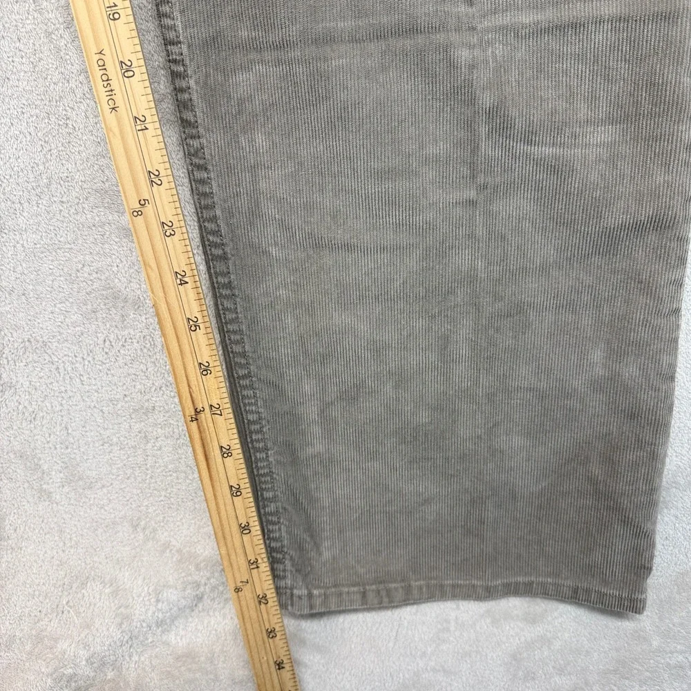 VTG J.Crew Pants Mens 38x34 Gray Corduroy Straight Leg Baggy Cotton Preppy Y2K